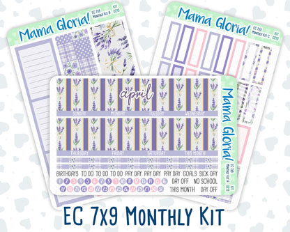 Kit 0213- 7x9 - Monthly - Provence - April- For EC Planners