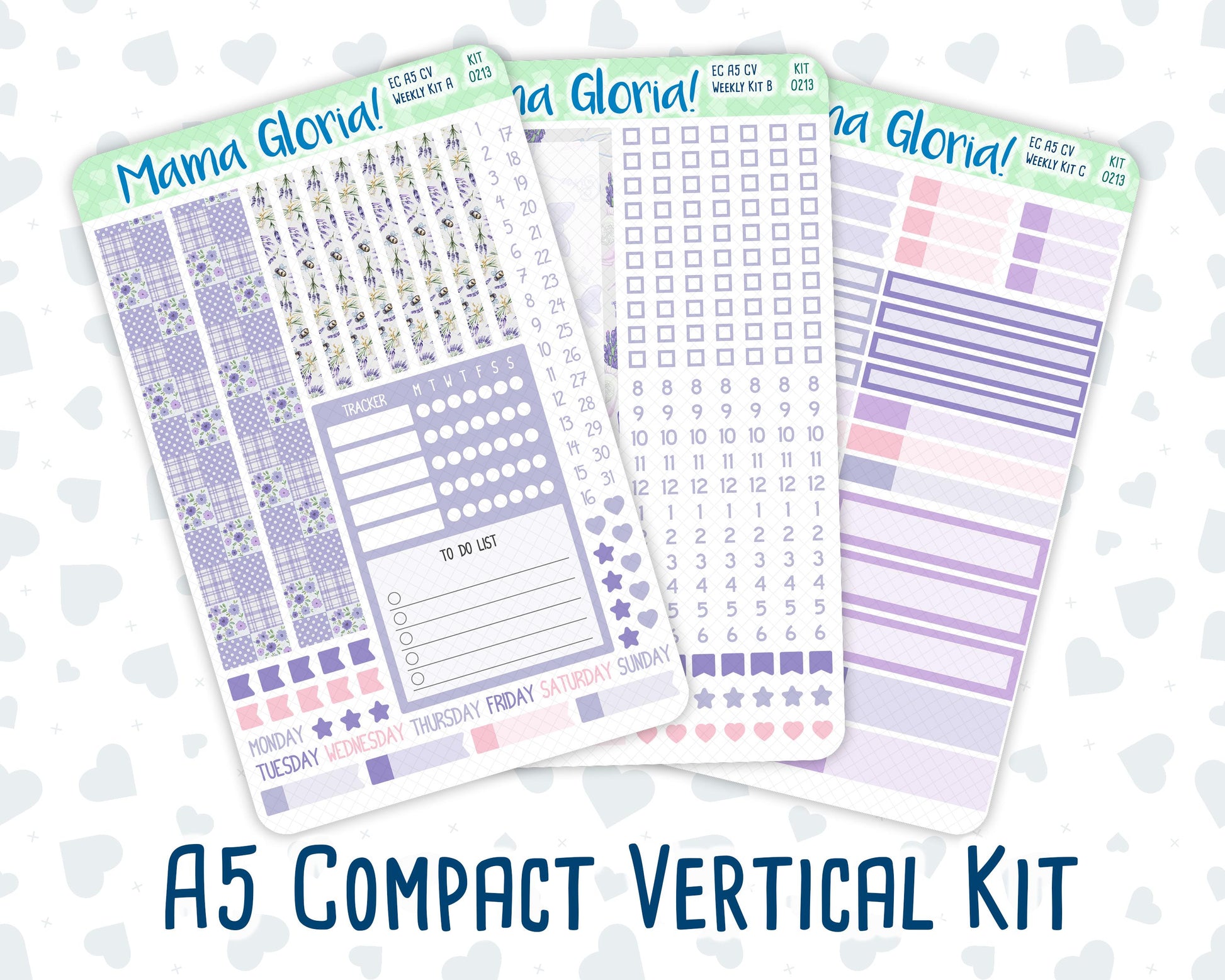 Kit 0213- A5 Compact Vertical - Provence - Weekly - April