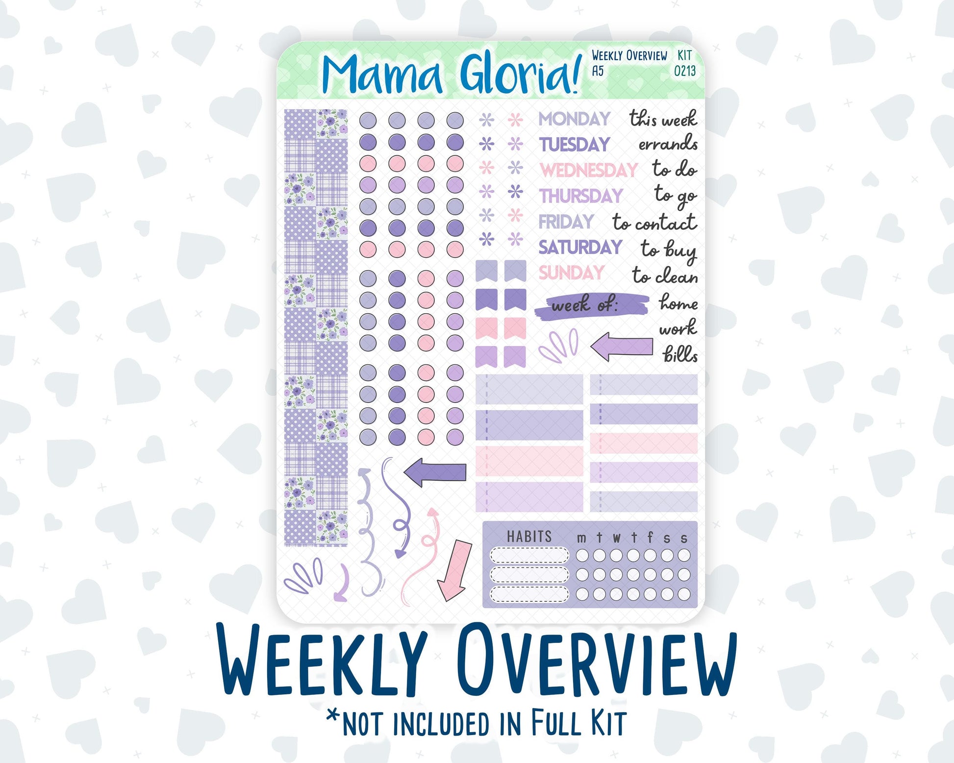 Kit 0213- A5 Daily Duo - Provence -April -Planner