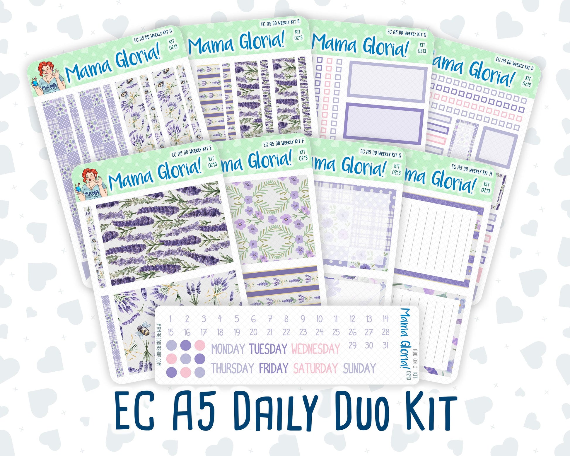 Kit 0213- A5 Daily Duo - Provence -April -Planner