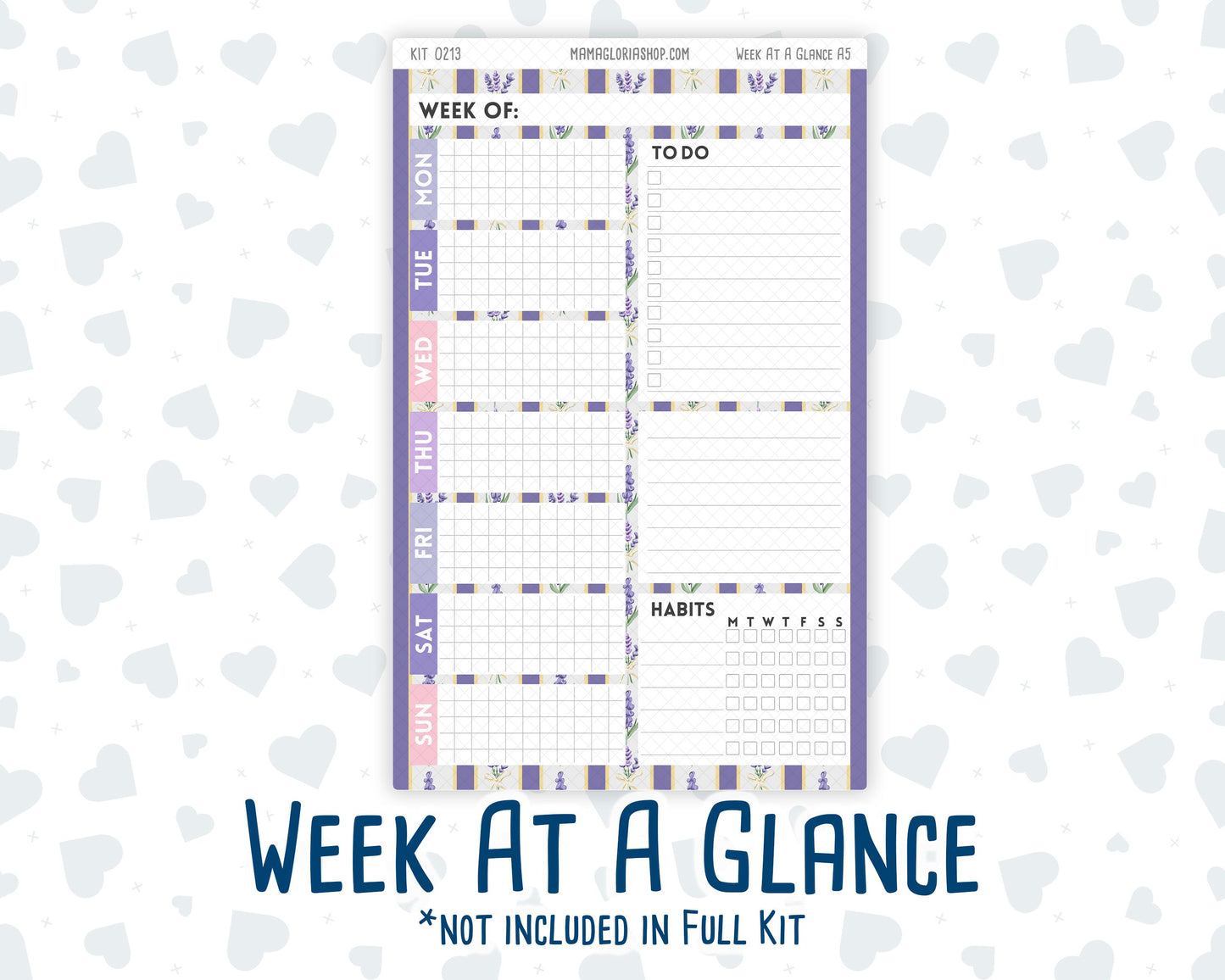 Kit 0213- A5 Daily Duo - Provence -April -Planner