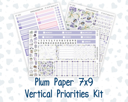 Kit 0213- 7x9 Plum Paper Vertical Priorities - Provence - April