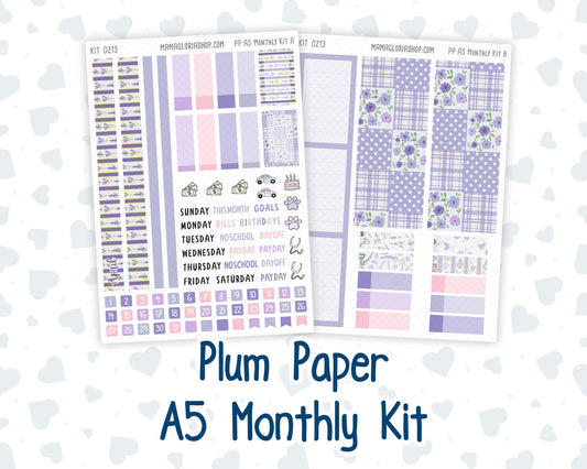 Kit 0213 Plum Paper A5– Monthly - Provence - April