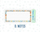 Kit 0215- 7x9 - Easter Morning- April- Notes Pages - Dashboard Kit - Productivity Page