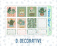 Kit 0212-7x9 - Prickly And Pretty - Weekly Kit For EC Horizontal Planners - April