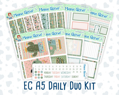 Kit 0212- A5 Daily Duo - Prickly And Pretty -April -Planner