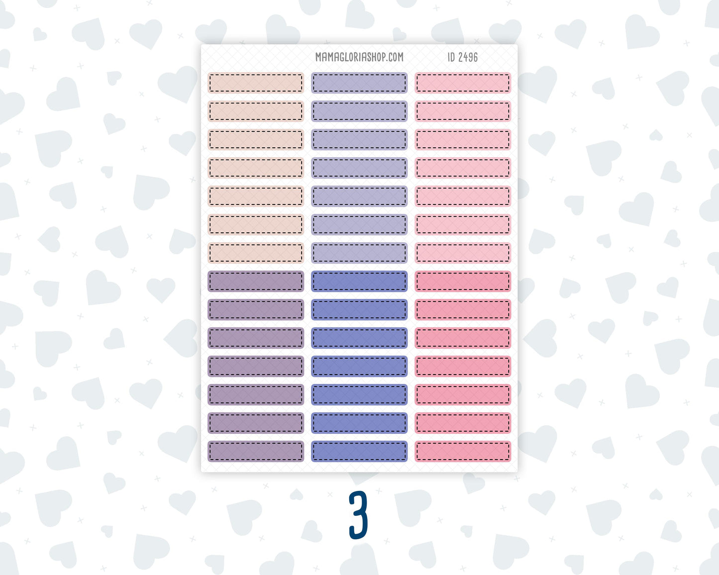 Color Pop 1.5 Inch Labels Sticker Sheet | Vertical Planner Stickers | Weekly Planner Labels | Functional Planner Stickers