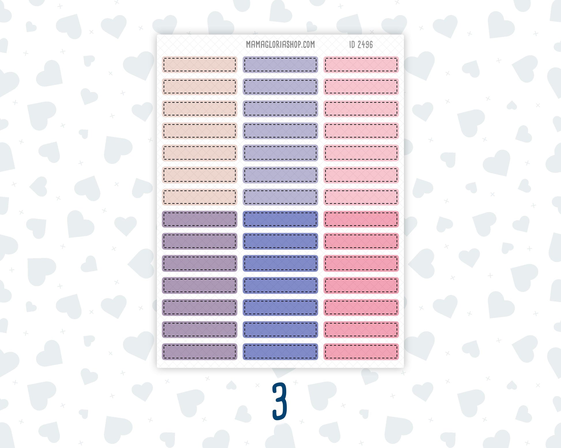 Color Pop 1.5 Inch Labels Sticker Sheet | Vertical Planner Stickers | Weekly Planner Labels | Functional Planner Stickers