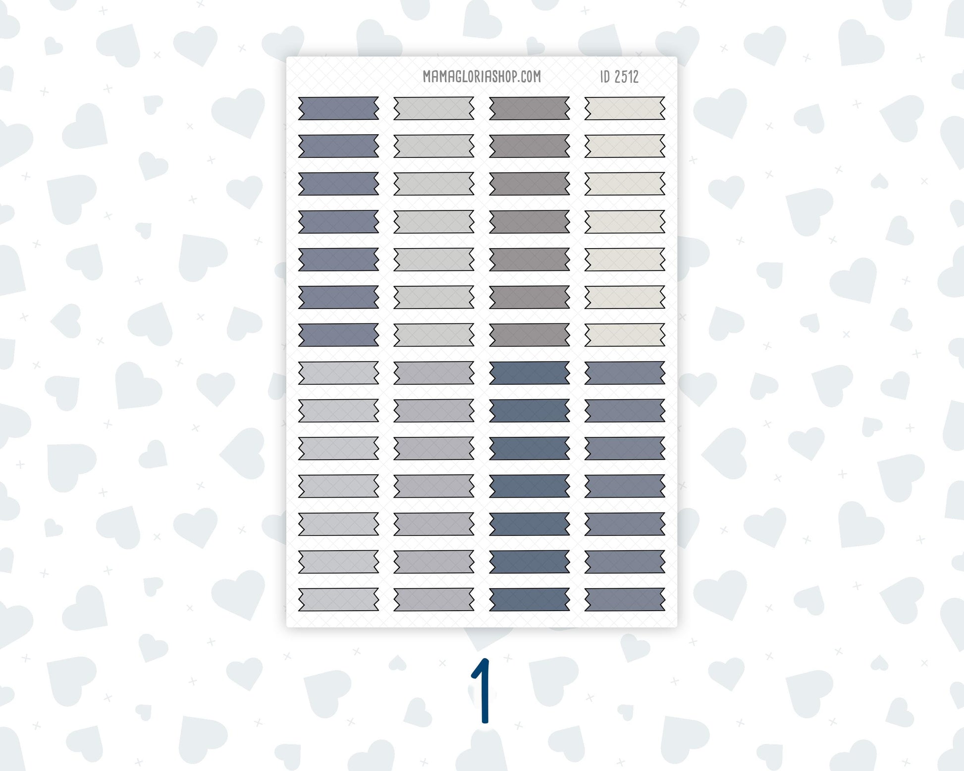 Wild Sage & Muted Slate 1 Inch Banners Sticker Sheet | Planner Flag Stickers | Functional Planner Stickers | Weekly Planner Labels