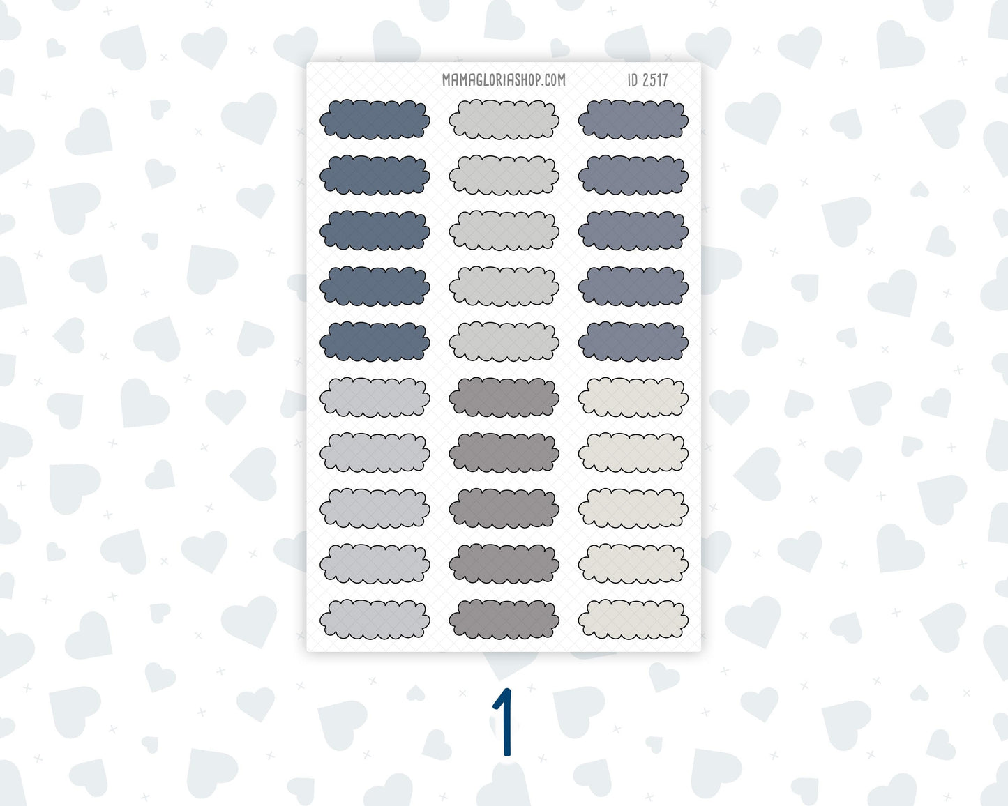 Wild Sage & Muted Slate 1.3 Inch Scalloped Labels Sticker Sheet | Functional Planner Stickers | Weekly Planner Labels