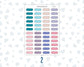 Color Pop 1 Inch Scalloped Labels Sticker Sheet | Functional Planner Stickers | Weekly Planner Labels