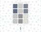 Wild Sage & Muted Slate 1.3 Inch Scalloped Boxes Sticker Sheet | Functional Planner Stickers | Weekly Planner Boxes