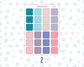 Color Pop 1 Inch Scalloped Boxes Sticker Sheet | Functional Planner Stickers | Weekly Planner Boxes