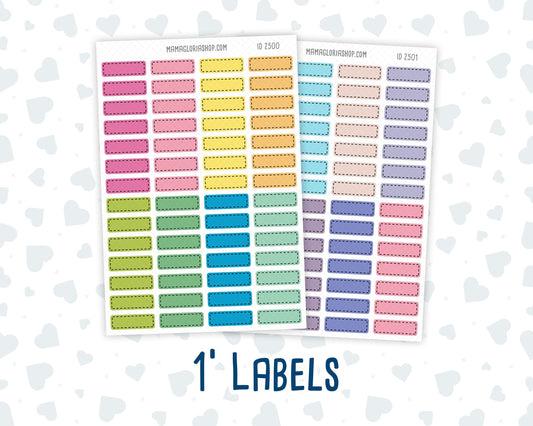 Color Pop 1 Inch Labels Sticker Sheet | Functional Planner Labels | Weekly Planner Stickers | Small Box Stickers