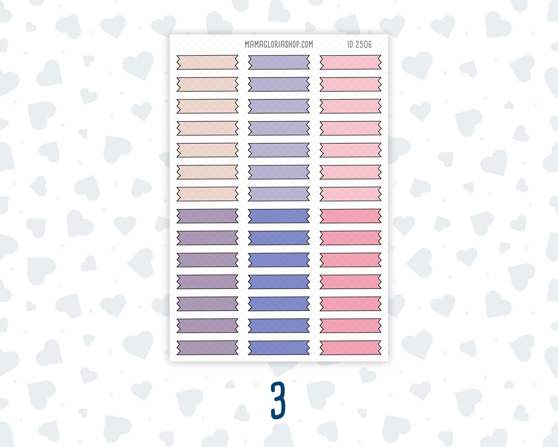 Color Pop 1.3 Inch Banners Sticker Sheet | Planner Flag Stickers | Functional Planner Stickers | Weekly Planner Labels