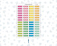 Color Pop 1 Inch Banners Sticker Sheet | Planner Flag Stickers | Functional Planner Stickers | Weekly Planner Labels