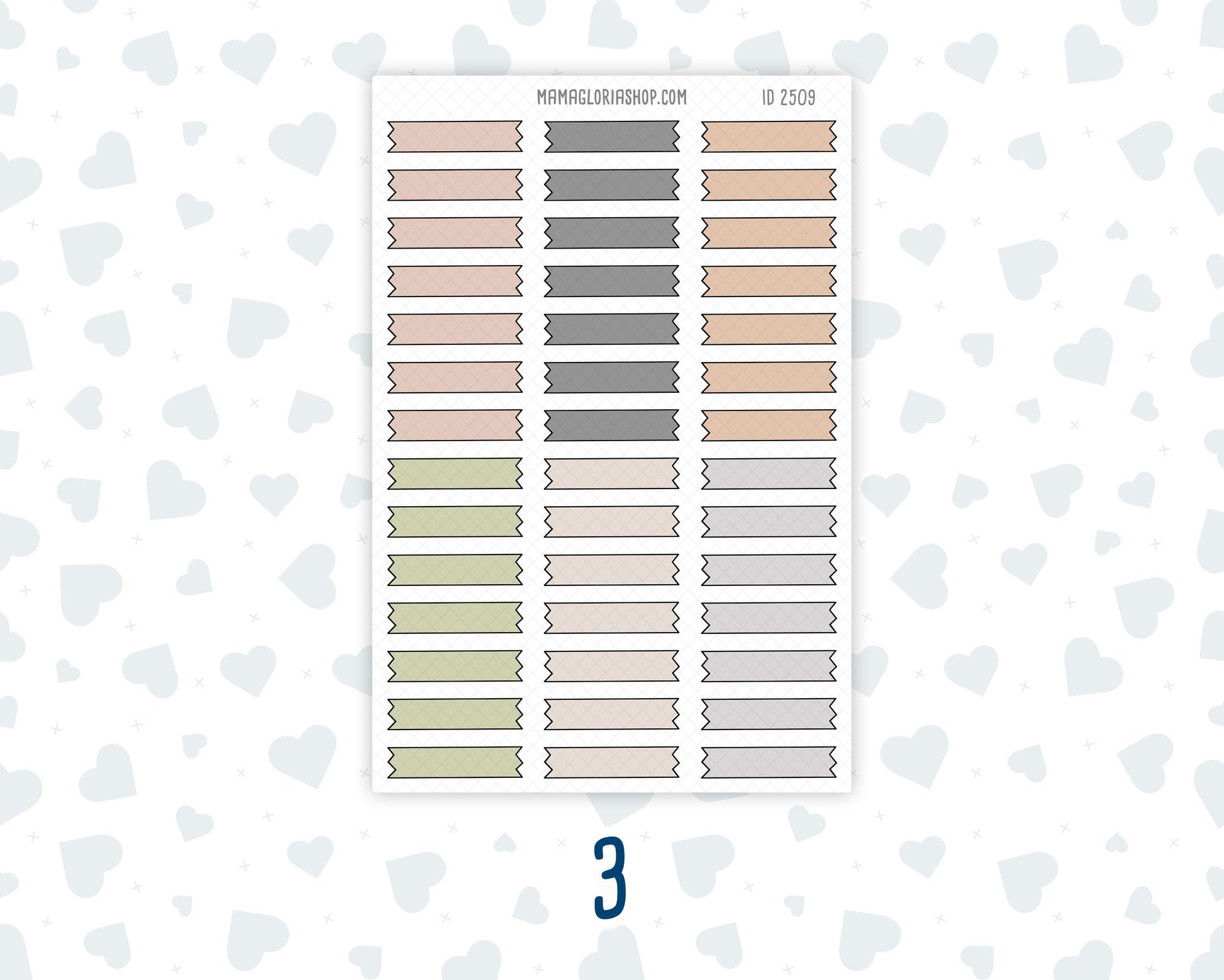 Wild Sage & Muted Slate 1.3 Inch Banners Sticker Sheet | Planner Flag Stickers | Functional Planner Stickers | Weekly Planner Labels
