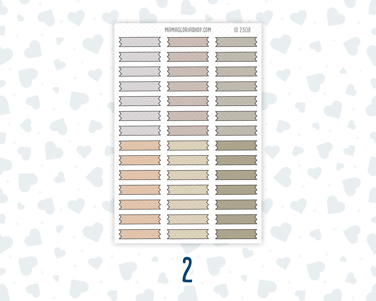 Wild Sage & Muted Slate 1.3 Inch Banners Sticker Sheet | Planner Flag Stickers | Functional Planner Stickers | Weekly Planner Labels