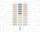 Wild Sage & Muted Slate 1.3 Inch Scalloped Labels Sticker Sheet | Functional Planner Stickers | Weekly Planner Labels