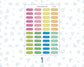 Color Pop 1 Inch Scalloped Labels Sticker Sheet | Functional Planner Stickers | Weekly Planner Labels