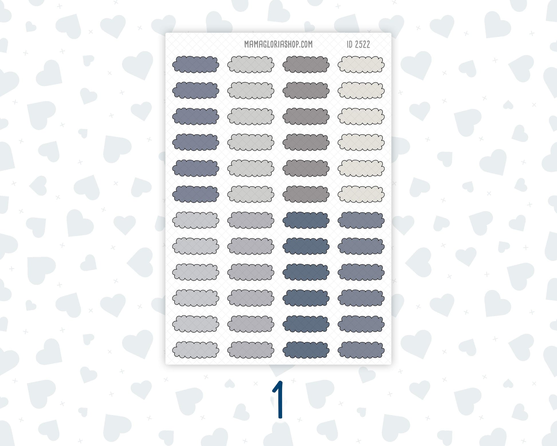 Wild Sage & Muted Slate 1 Inch Scalloped Labels Sticker Sheet | Functional Planner Stickers | Weekly Planner Labels