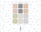 Wild Sage & Muted Slate 1.3 Inch Scalloped Boxes Sticker Sheet | Functional Planner Stickers | Weekly Planner Boxes