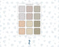 Wild Sage & Muted Slate 1.3 Inch Scalloped Boxes Sticker Sheet | Functional Planner Stickers | Weekly Planner Boxes