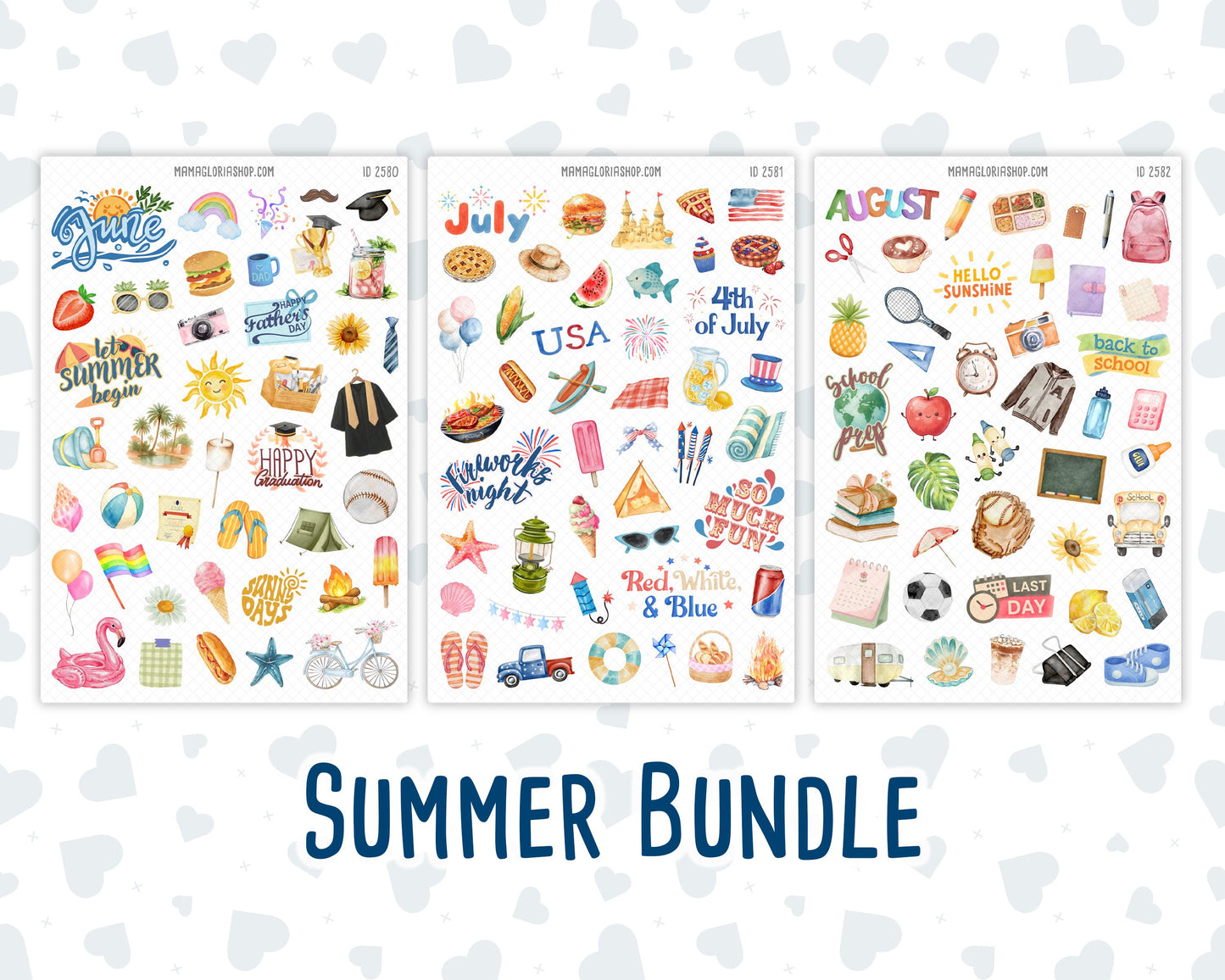 Holiday Planner Stickers Bundle | Monthly Seasonal Sticker Sheets for Planners, Journals & Calendars