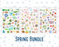 Holiday Planner Stickers Bundle | Monthly Seasonal Sticker Sheets for Planners, Journals & Calendars