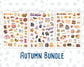 Holiday Planner Stickers Bundle | Monthly Seasonal Sticker Sheets for Planners, Journals & Calendars
