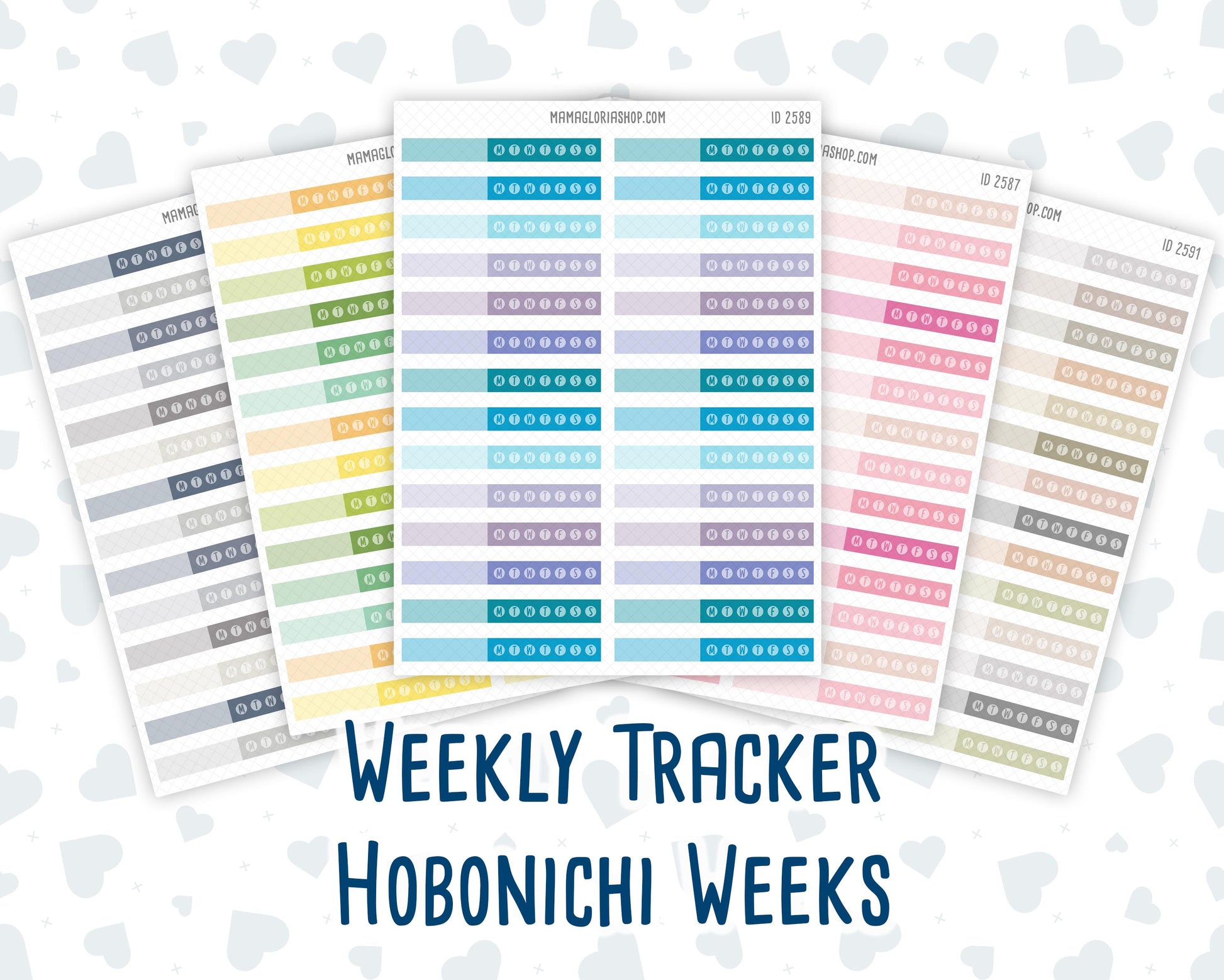 Hobonichi Weeks Weekly Tracker Stickers | Habit Tracker Stickers | Functional Planner Stickers | Weekly Checklist