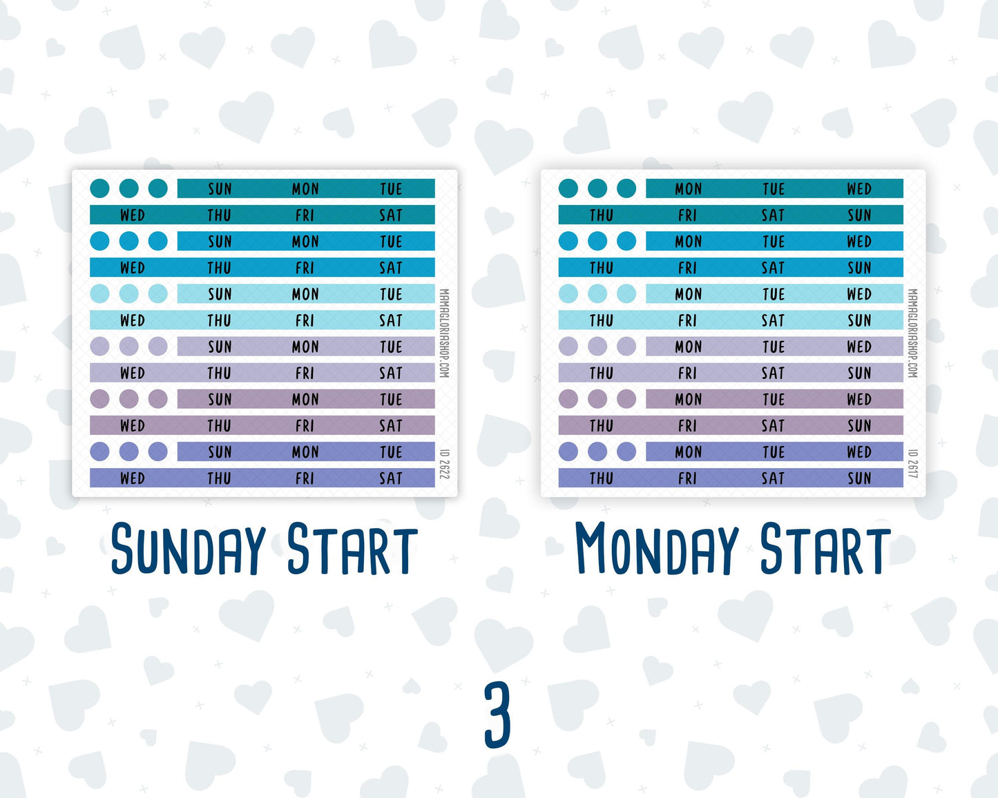 Hobonichi Cousin Monthly Day Headers | A5 Monthly Planner Stickers | Functional Planner Stickers | Month View Labels