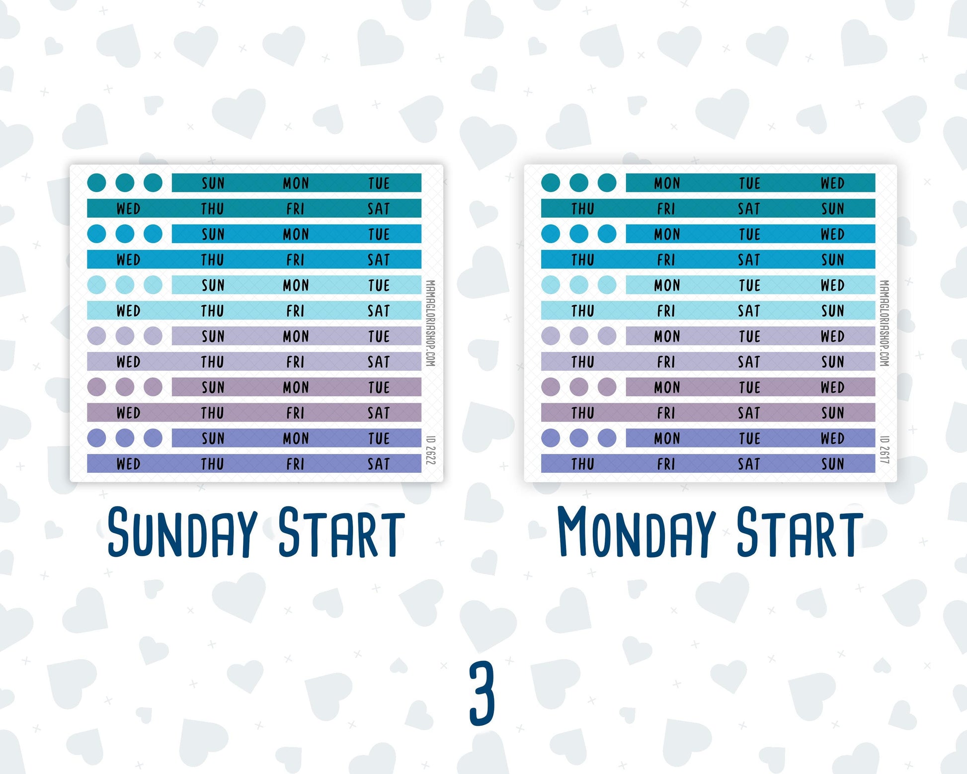 Hobonichi Cousin Monthly Day Headers | A5 Monthly Planner Stickers | Functional Planner Stickers | Month View Labels