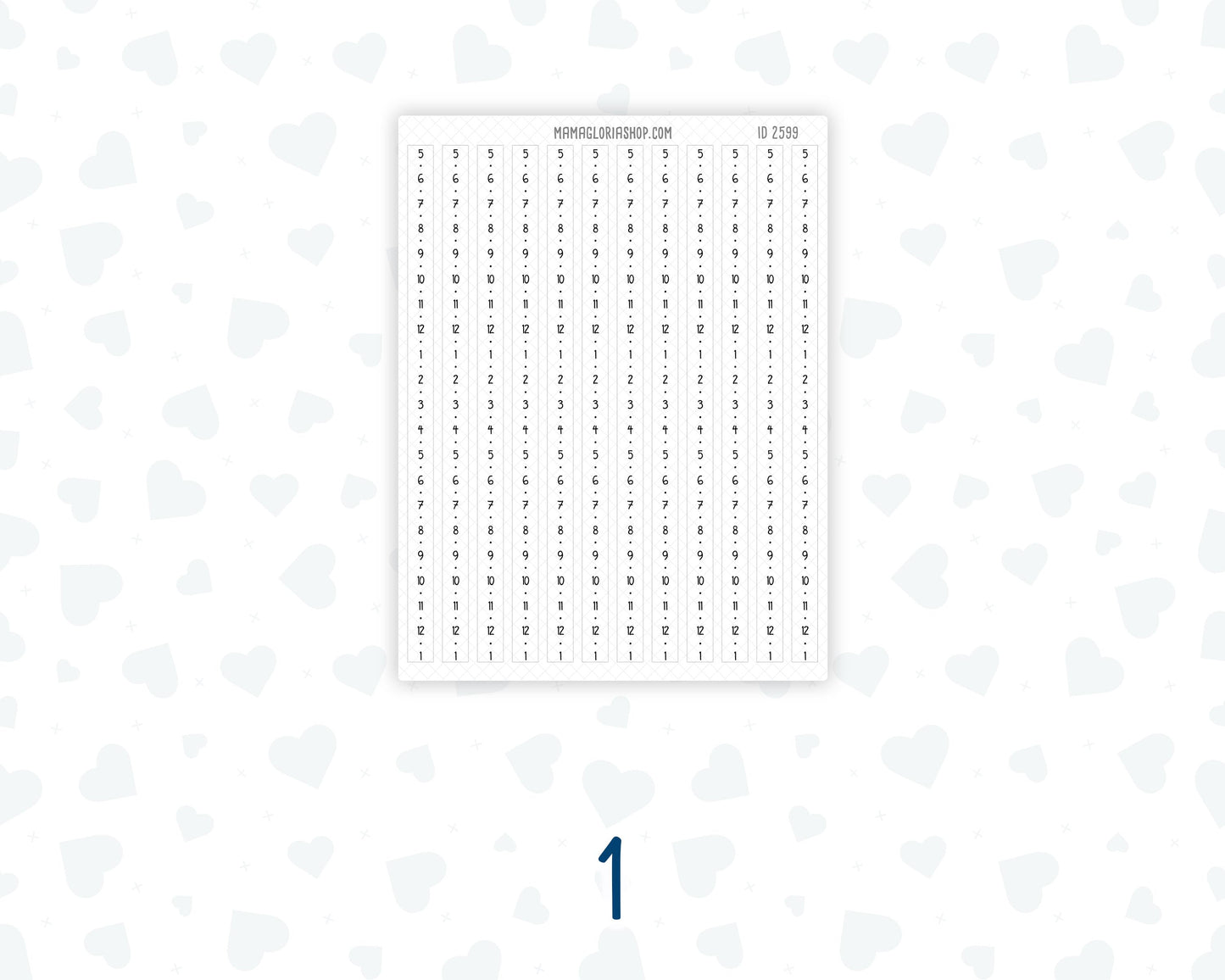 Hobonichi Cousin Daily Time Strips | A5 Daily Timeline Stickers | Hourly Schedule Labels | Time Blocking Planner Stickers