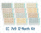 EC 7x9 - 12-Month Kit - 2026/2027 - Floral Collection - For Erin Condren Planners