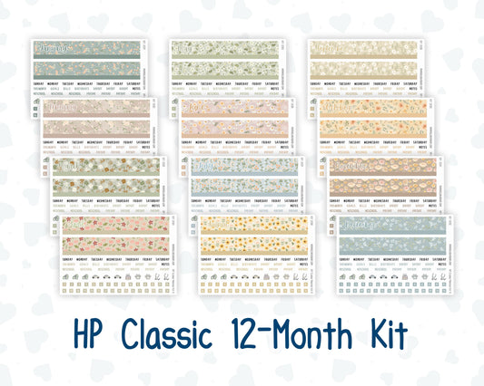 HP Classic - 12-Month Kit - 2026/2027 - Floral Collection - For Classic Happy Planner