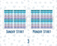 Hobonichi Weeks Monthly Day Headers | Monthly Planner Stickers |Functional Planner Stickers | Month View Labels