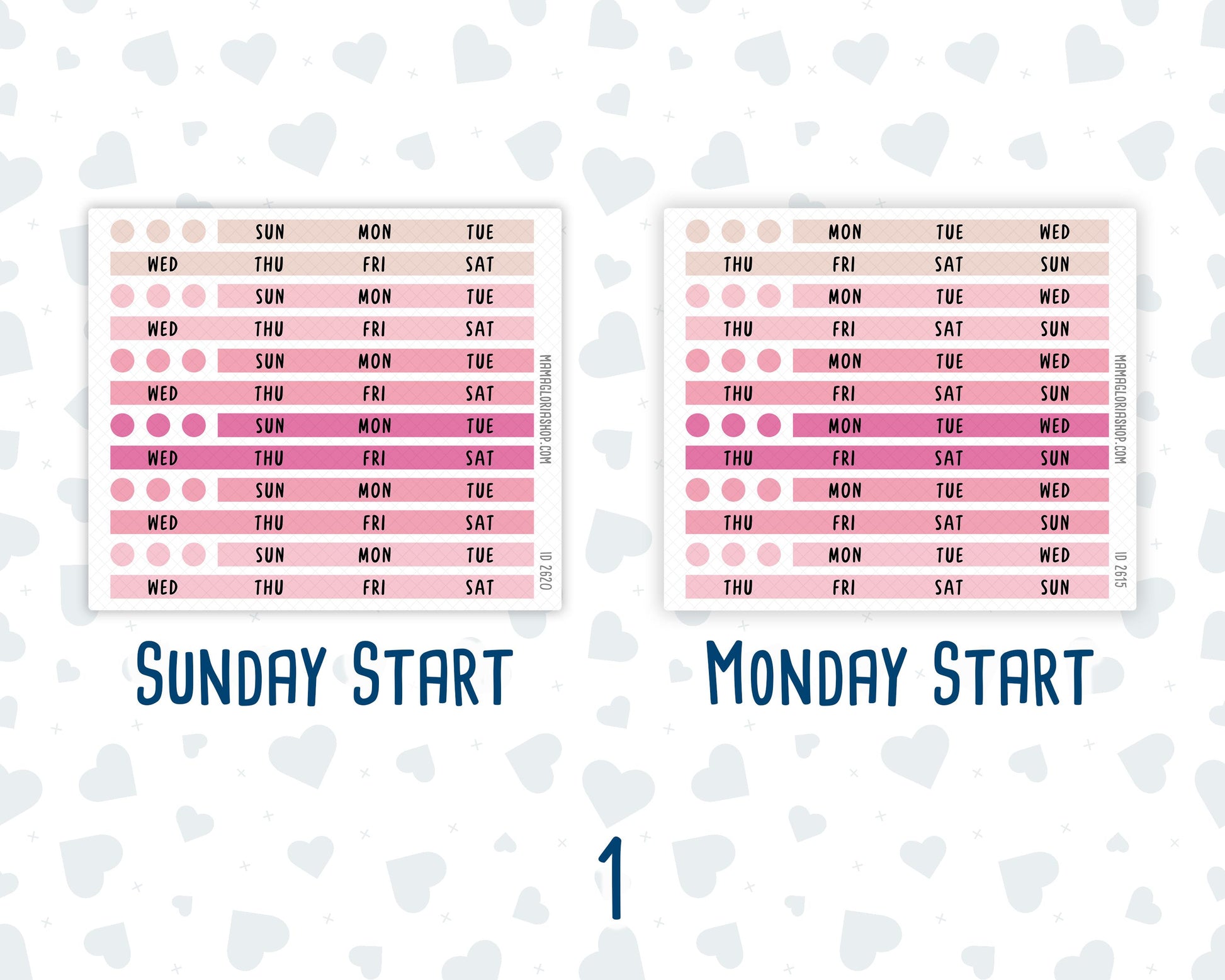Hobonichi Cousin Monthly Day Headers | A5 Monthly Planner Stickers | Functional Planner Stickers | Month View Labels