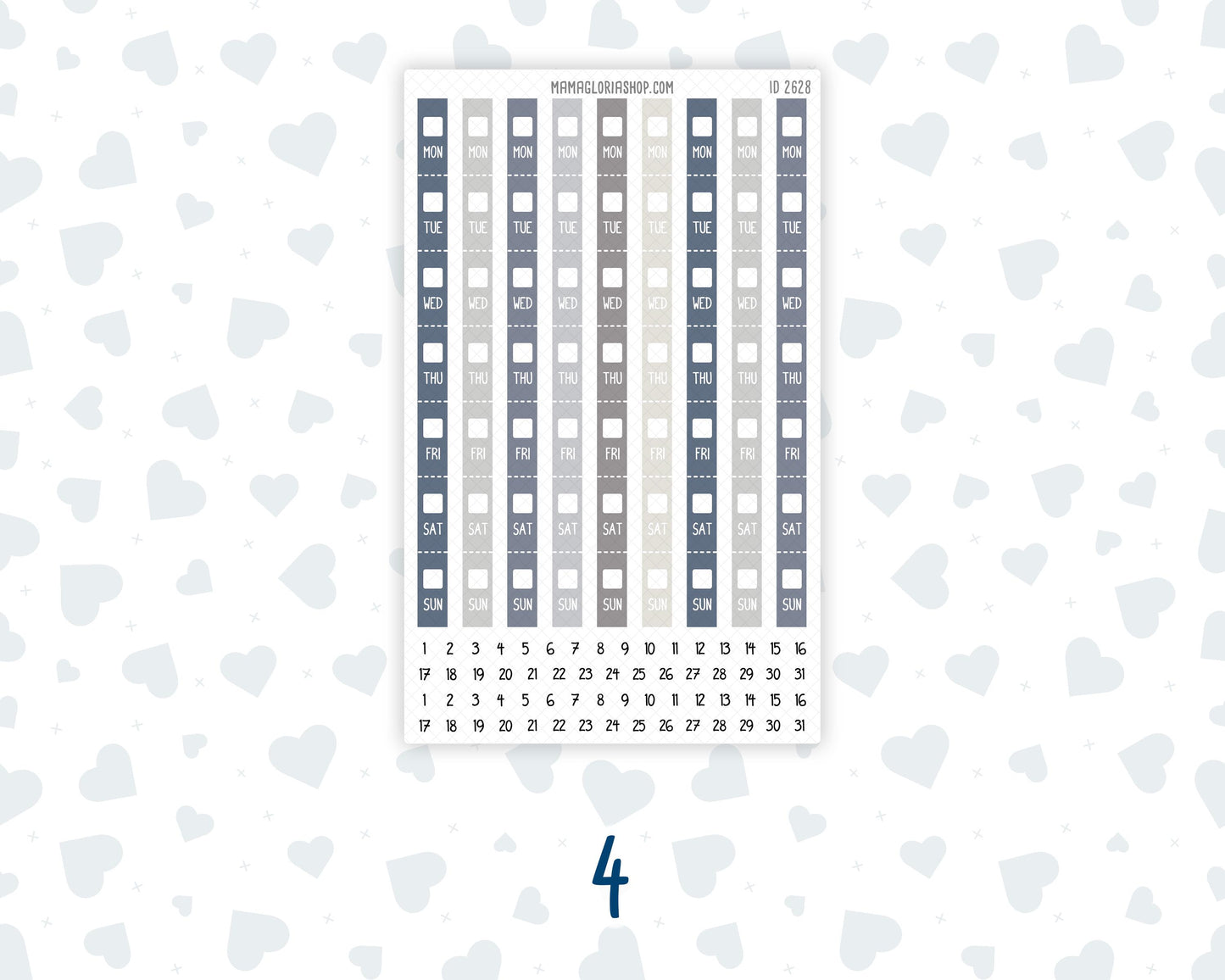 Hobonichi Weeks Weekly Date Covers | Hobonichi Weeks Date Stickers | Weekly Date Headers | Functional Planner Stickers