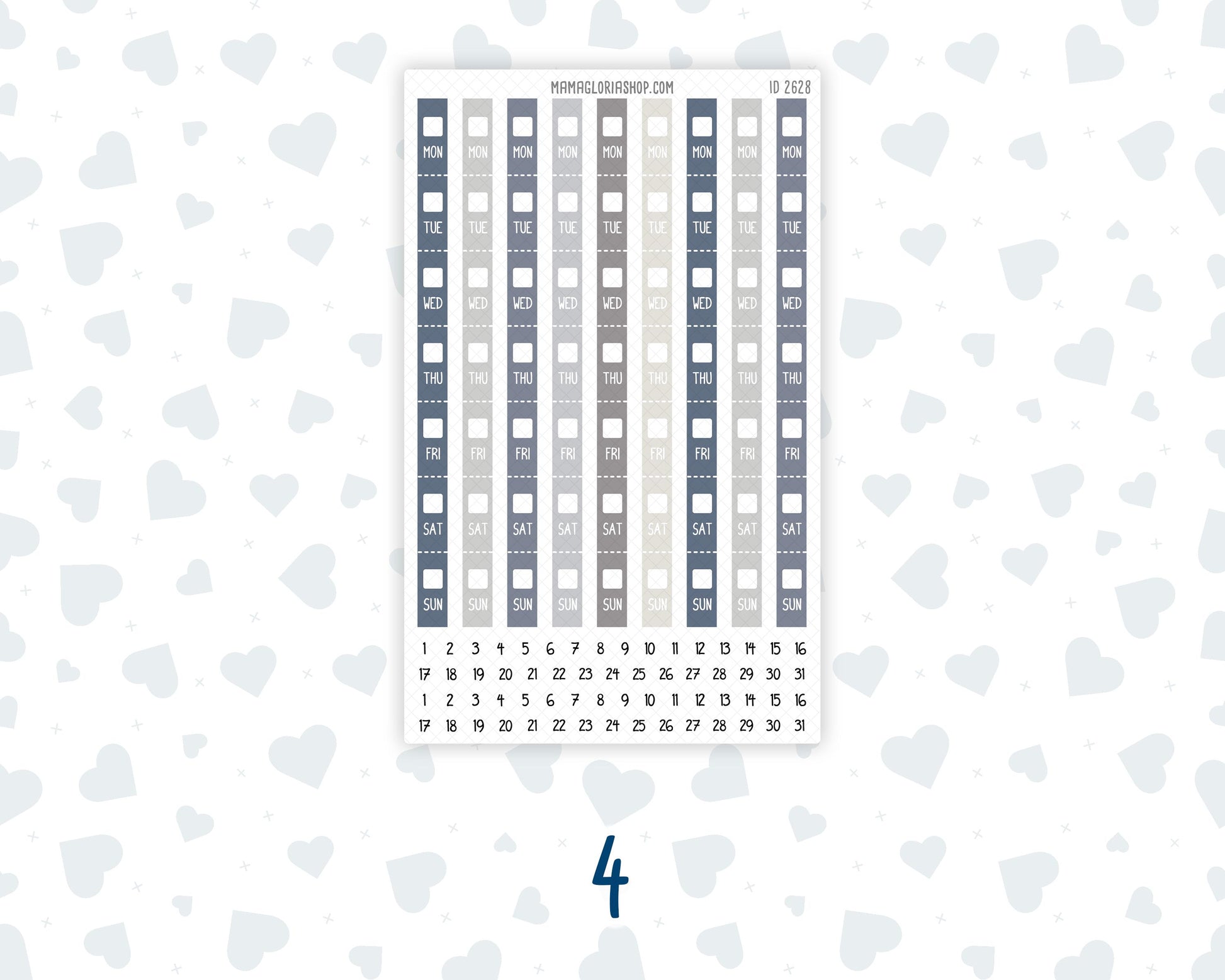 Hobonichi Weeks Weekly Date Covers | Hobonichi Weeks Date Stickers | Weekly Date Headers | Functional Planner Stickers