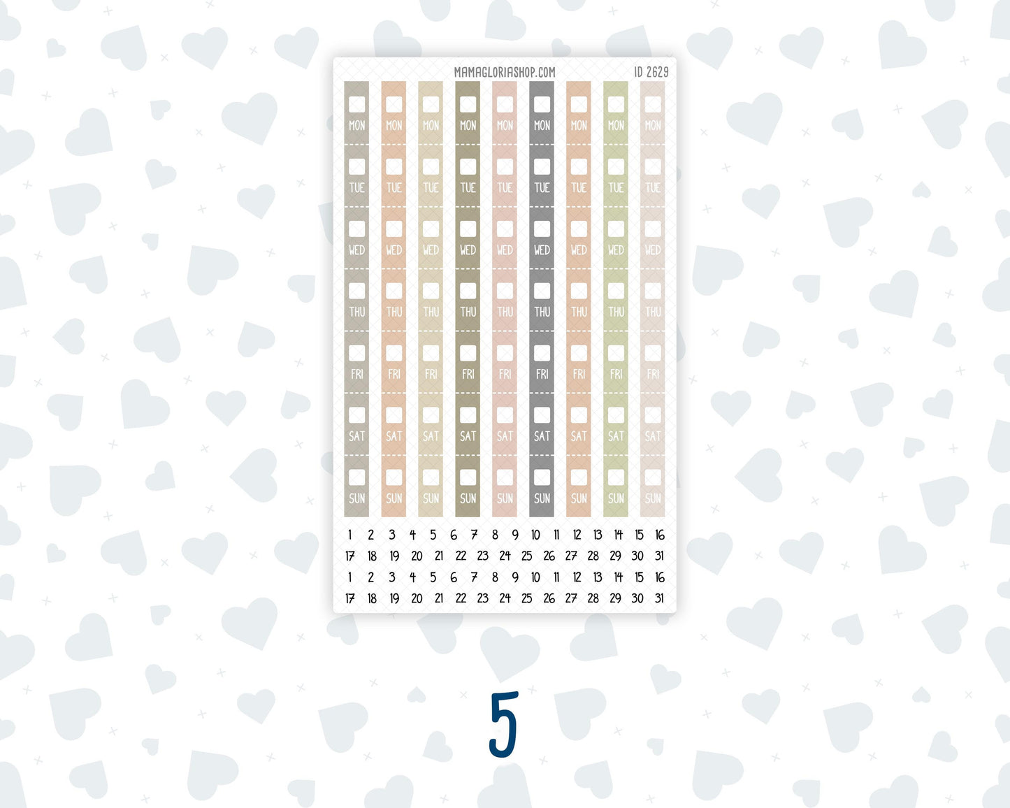 Hobonichi Weeks Weekly Date Covers | Hobonichi Weeks Date Stickers | Weekly Date Headers | Functional Planner Stickers