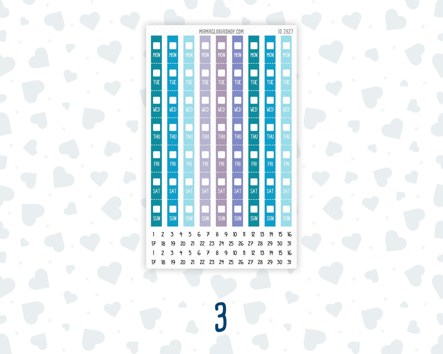 Hobonichi Weeks Weekly Date Covers | Hobonichi Weeks Date Stickers | Weekly Date Headers | Functional Planner Stickers
