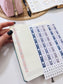 Hobonichi Weeks Weekly Date Covers | Hobonichi Weeks Date Stickers | Weekly Date Headers | Functional Planner Stickers