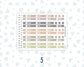 Hobonichi Cousin Weekly Date Covers | A5 Weekly Date Stickers | Hobonichi Cousin Weekly Headers | Functional Planner Stickers