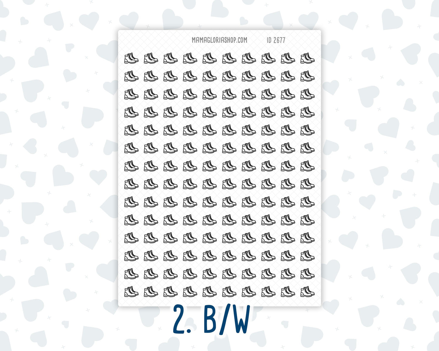 Hiking - Boots - Walking - Outdoor - Planner Icon Sticker