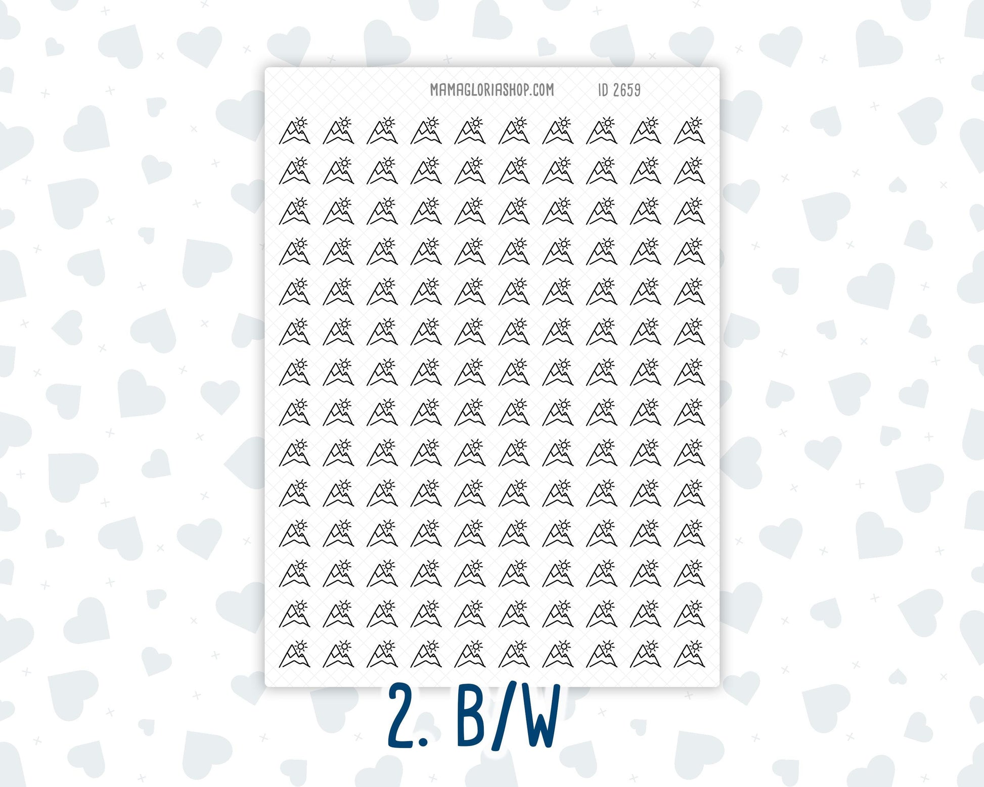 Travel - Mountains - Adventure - Hiking - Planner Icon Sticker
