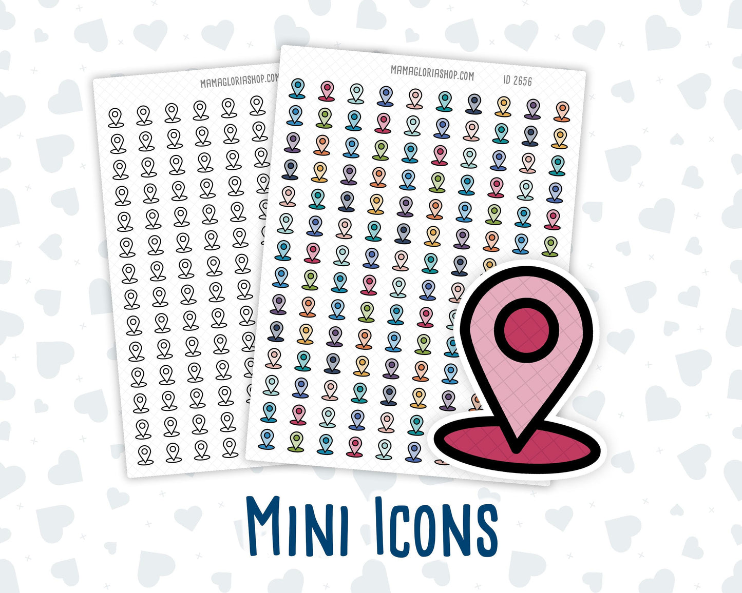 Location - Map Pin - GPS - Appointment - Planner Icon Sticker
