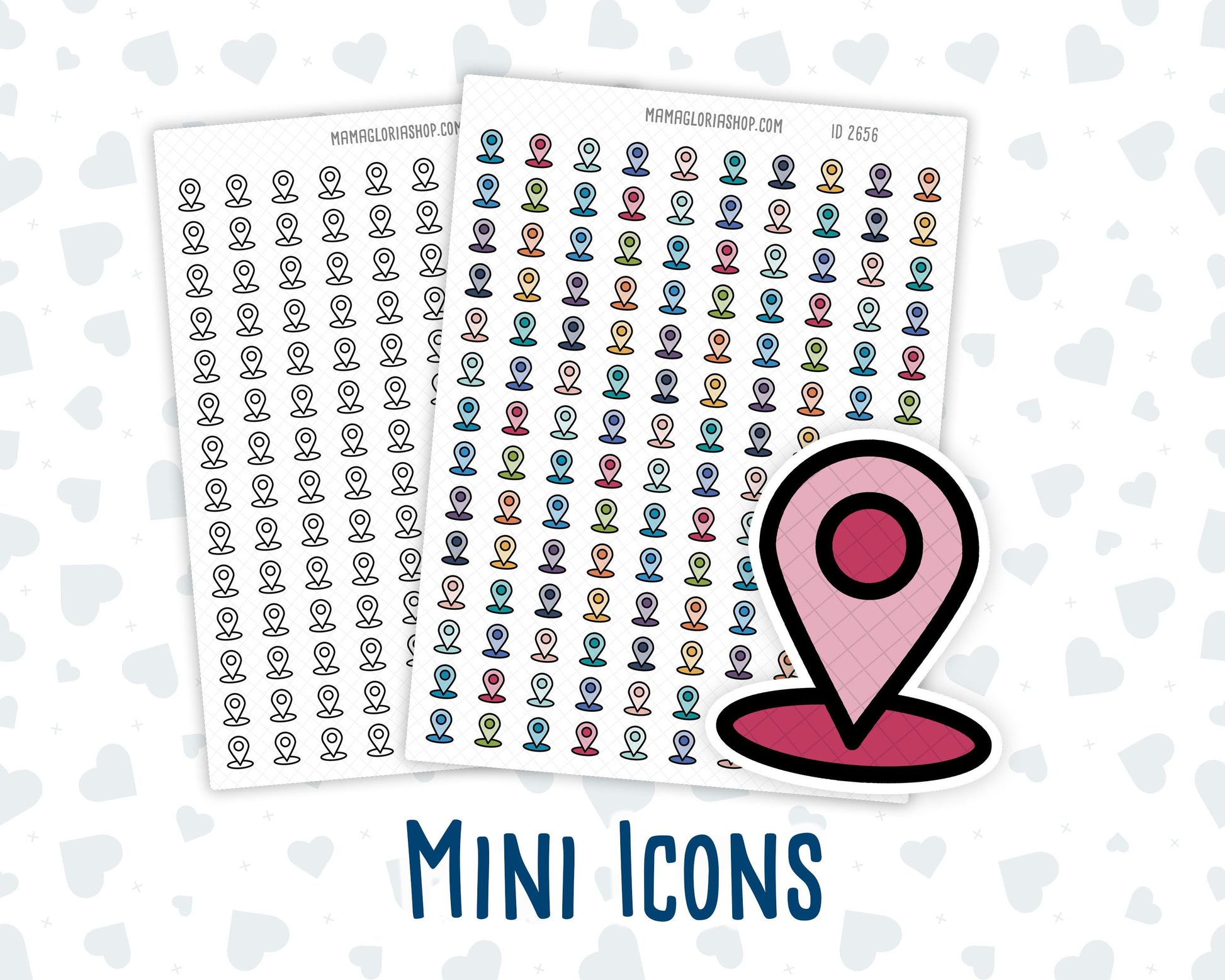 Location - Map Pin - GPS - Appointment - Planner Icon Sticker