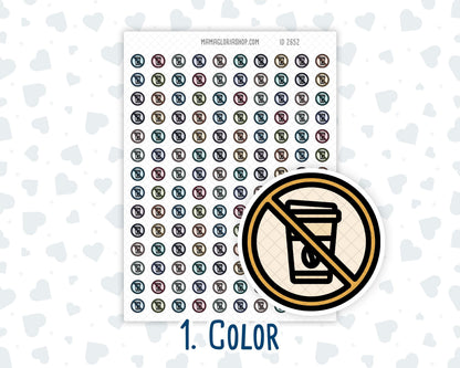 No Coffee - Caffeine Free - No Caffeine - Planner Icon Sticker