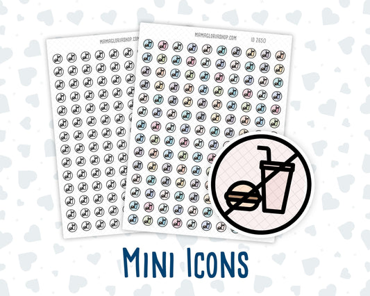 Healthy Eating - No Fast Food - Diet - Meal Plan - Planner Icon Sticker